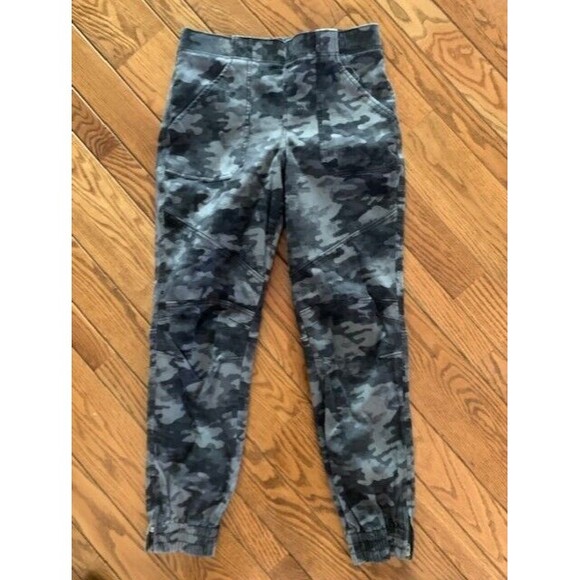 Spanx Women Sz Large Gray Camo Stretch Twill Cargo Jogger Size - Picture 5 of 14